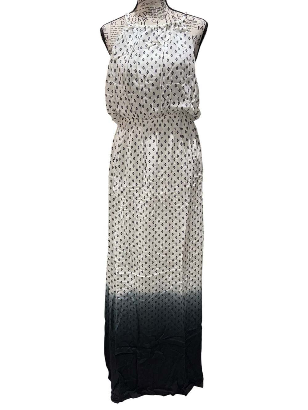 Fraiche by J Nana White Ombré Maxi Dress – Size Large | NWOT